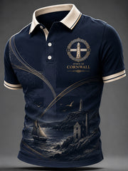Men's Cornish Celtic-style Print Casual Top