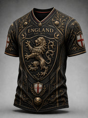 Retro England Fan Art Print Casual Polo Shirt