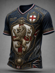 Retro England Fan Art Print Casual T-Shirt