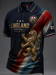 Retro England Fan Art Print Casual Polo Shirt