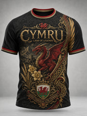 Men's Welsh Cultural Element Art Print T-Shirt
