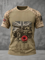 Men's British veteran print short sleeve t-shirt