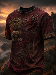 Men's Welsh Dragon Printed T-shirt
