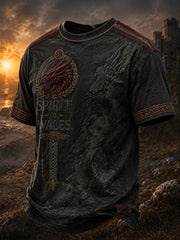 Men's Welsh Dragon Printed T-shirt