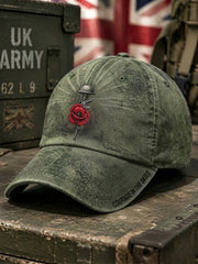 Vintage British Veteran Print Cap