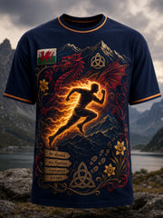 Men's Wales Outdoor Running Art Print T-Shirt