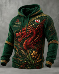 Men's Welsh Red Dragon Cultural Elements Art Print Sweatshirt