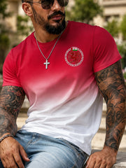 Men's Wales Outdoor Running Culture Art Print T-Shirt