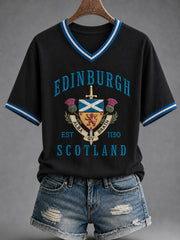 Women's Edinburgh Art Lover Printed Short Sleeve T-shirt