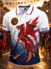 Men's Vintage-Style Casual Polo Shirt – London Notting Hill Carnival Print