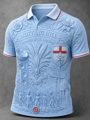 Men's Vintage-Style Casual Polo Shirt – London Notting Hill Carnival Print