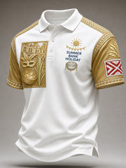 Men's Vintage-Style Casual Polo Shirt – London Notting Hill Carnival Print