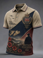 Men's Memorial Print Casual Polo