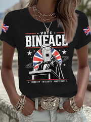 Women's count binface Iron On Short Sleeve T-Shirt