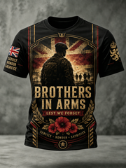 Men's BROTHERS IN ARMS Printed short sleeves t-shirt