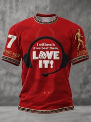 Men's England Football Lover Legend King Kev Rip Printed T-shirt