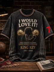 Men's England Football Lover Legend King Kev Rip Printed T-shirt