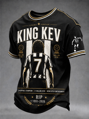 Men's England Football Lover Legend King Kev Rip Printed short sleeves t-shirt