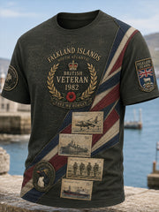 Men's British Veterans Of The Falklands War Short Sleeve Shirt