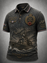 Men's Falklands War Veteran Printed polo shirt