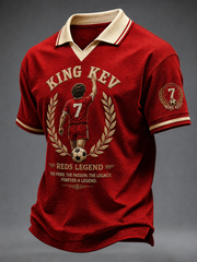 Men's England Football Lover Legend King Kev Rip Printed T-shirt