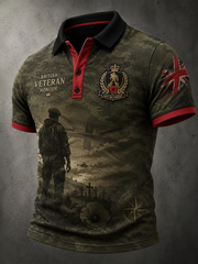 Men's British veteran polo shirt