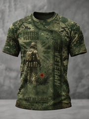 Men's Veteran Memorial Graphic Print T-Shirt