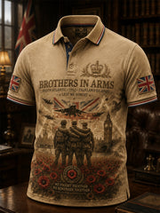 Men's Falklands War Veteran Short Sleeves Polo Shirt