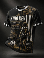 Men's T-Shirt Featuring Commemorative Elements Of Kevin Keegan, A Famous British Football Legend