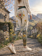 Women's Wales Red Dragon Cultural Elements Art Print Leggings