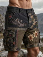 Men's Wales Red Dragon Cultural Elements Art Print Shorts