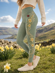 Women's Wales-Inspired Art Print Leggings