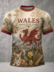 Men's Wales Welsh Rugby Lover Short Sleeve Shirt