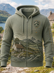 Men's Irish Patriotic Commemoration Waffle Hooded Jacket