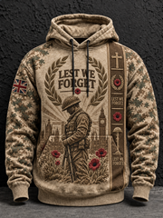Men's Remembrance Day Lest We Forget Hoodie