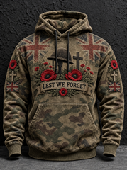 Men's Remembrance Day Lest We Forget Hoodie