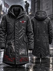 Men's Remembrance Day Lest We Forget Long Coat