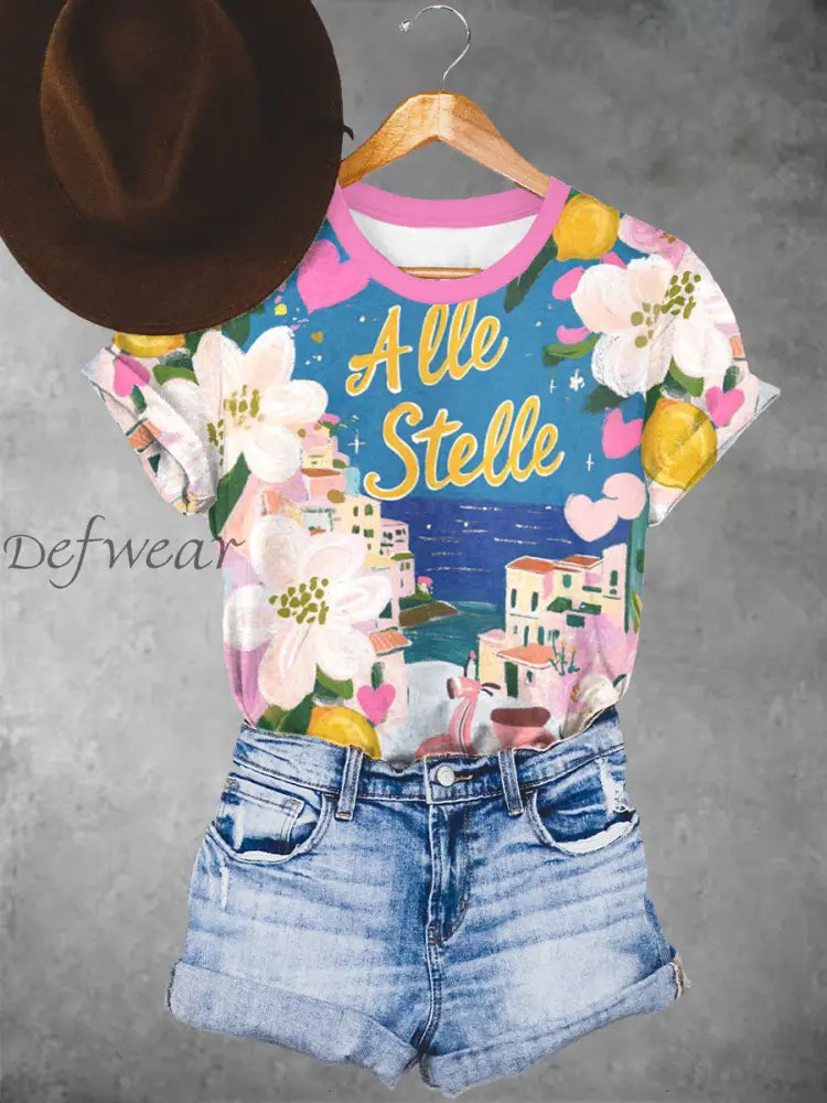 T-shirt stile italiano donna come immagine / S