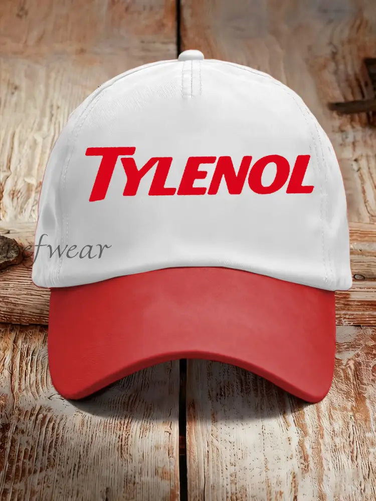 Unisex 8647 FDT Funny Tylenol Printed Hat White / ONE