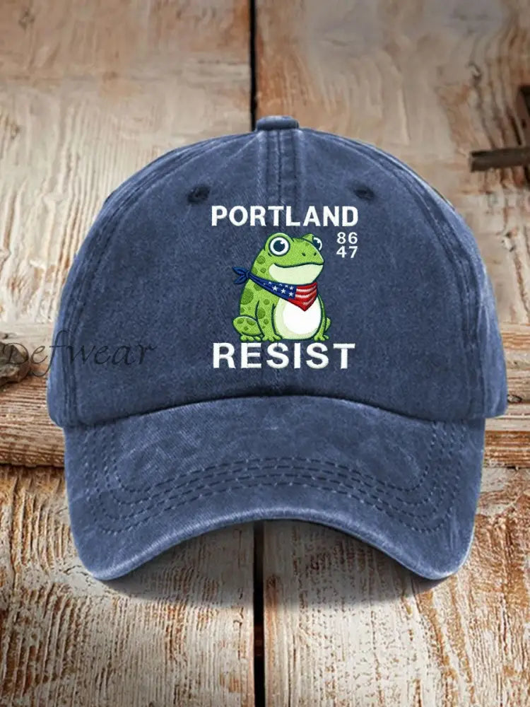 Unisex Resist Portland Frog Hat Navy Blue / ONE