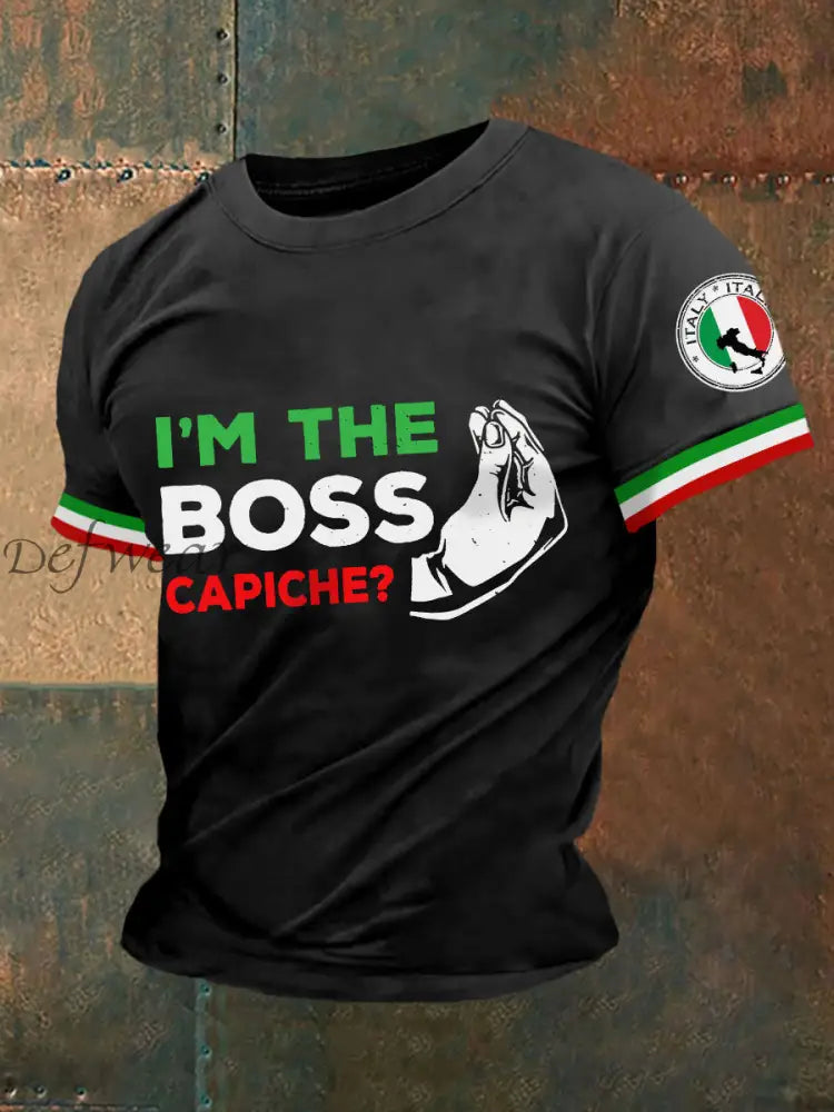 Uomini sono The Boss capiche? Magliette Nero / S