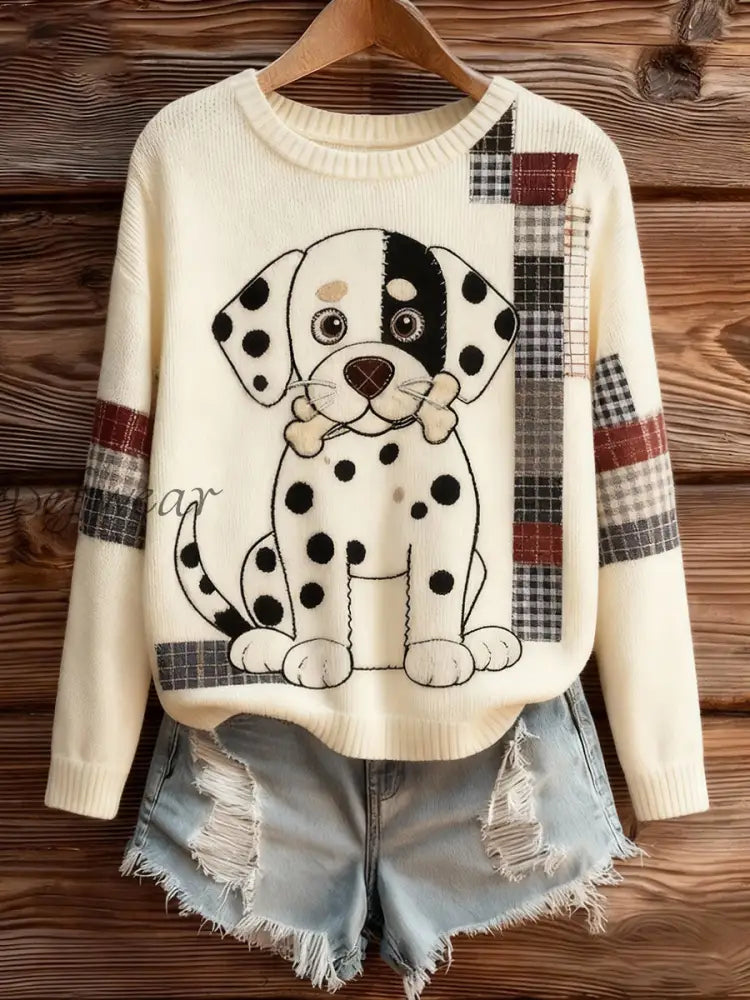 Women’s Dalmatian Print Tops Apricot / S