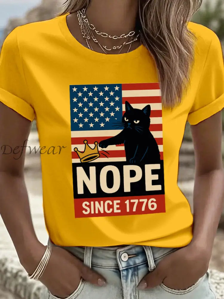 Women’s No Kings Art Print T-Shirt Yellow / S