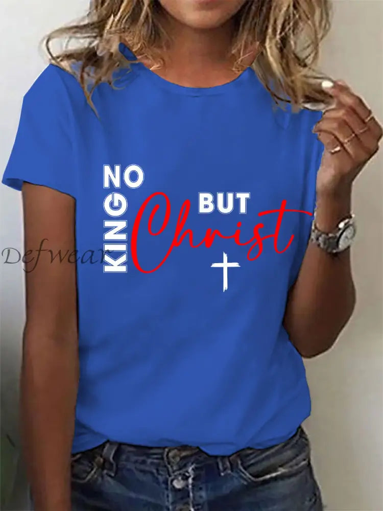 Women’s No Kings T-shirt Blue / S