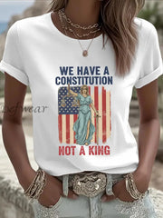 Women’s No Kings T-shirt White / S