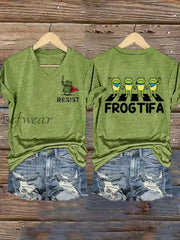 Women’s Resist Frog Short Sleeve T-Shirt Green / S