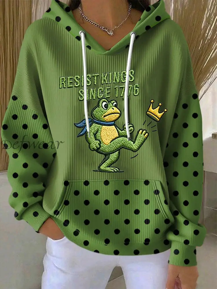Women’s Resist Kings Since 1776 Portland Frog Hoodie Green / S