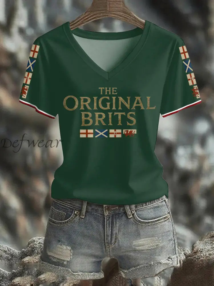 Women’s The Original Brits Printed T shirt Dark Green / S