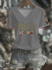 Women’s The Original Brits Printed T shirt Light Gray / S