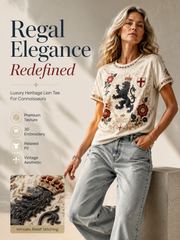 Women's England Printed round neck short sleeve T-shirt